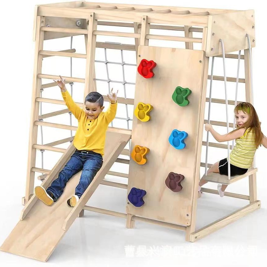 Kids Montessori Wooden Climbin - Kids Outdoor Climbing Frame recension och pris