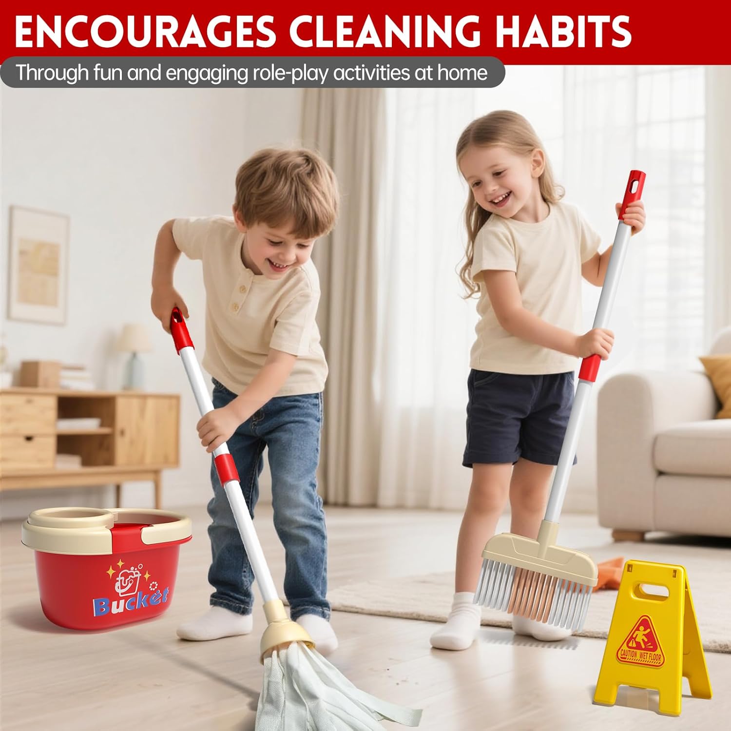 Kids Cleaning Toy Set Housekee - Kids Outdoor Broom recension och pris